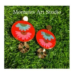 colorful daisy earring