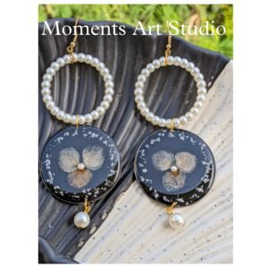 Hydrangea Earrings with Pearls