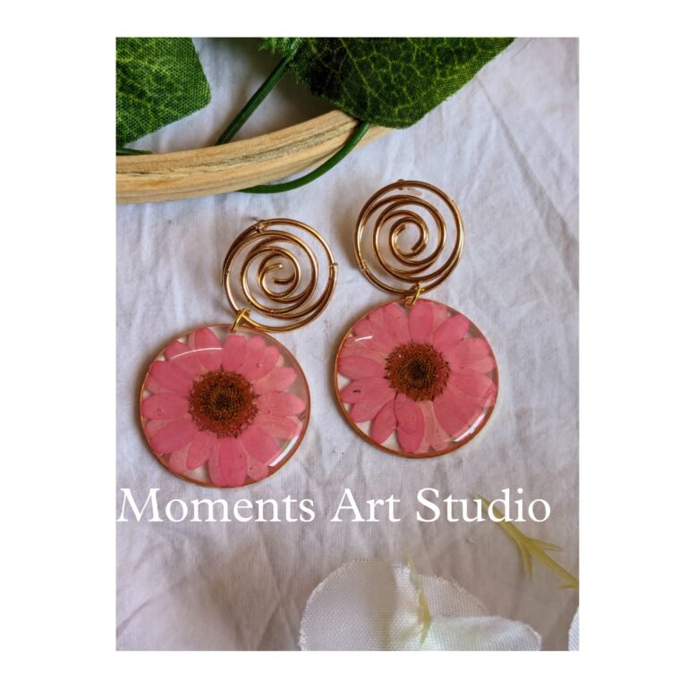 Pink Daisy Earrings