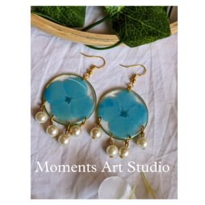 Hydrangea Earrings with Pearls