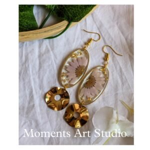 Colorful Daisy Earrings with dangler